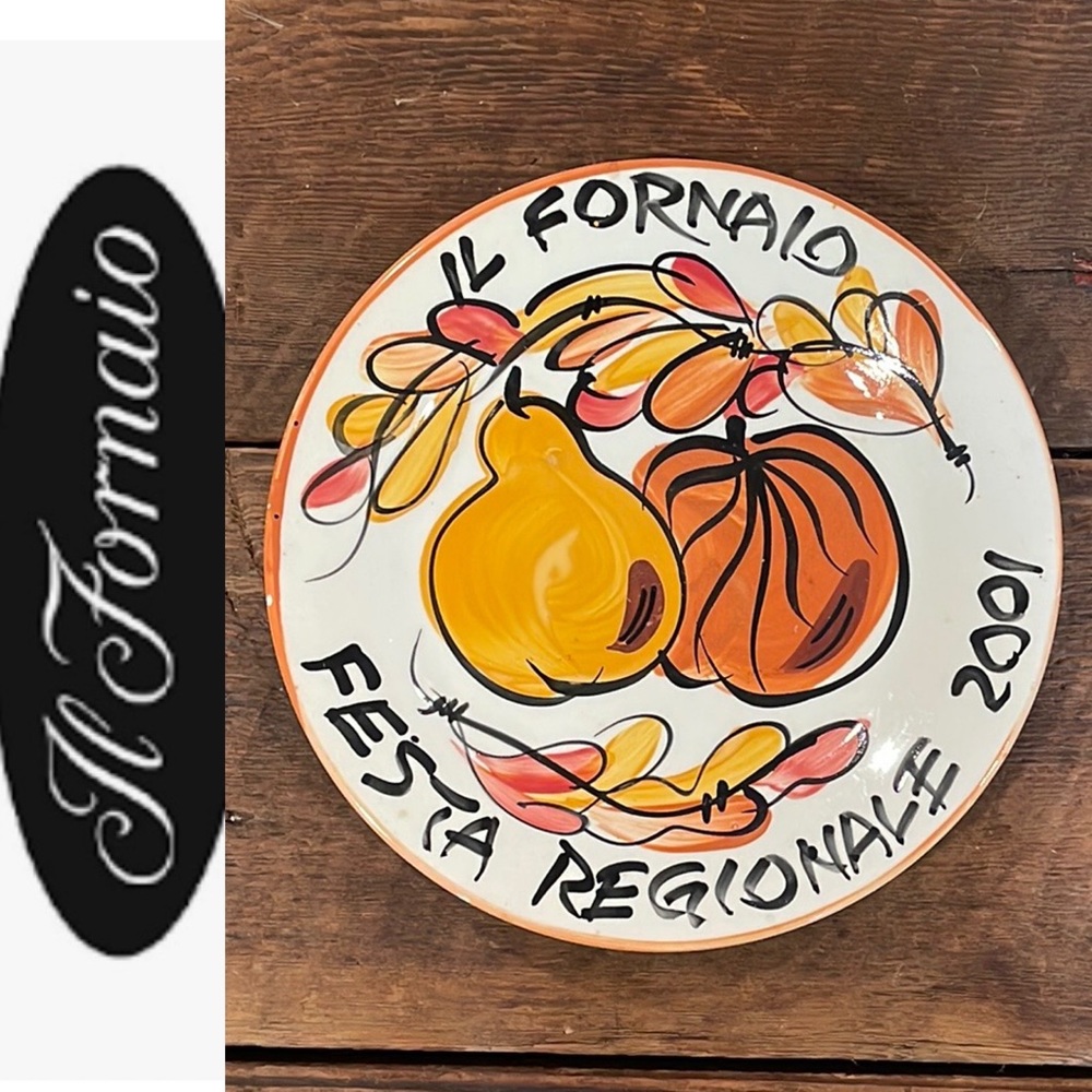 IL FORNAIO FESTA REGIONALE 2001 VINTAGE ITALIAN COLLECTIBLE PLATE #440/3500